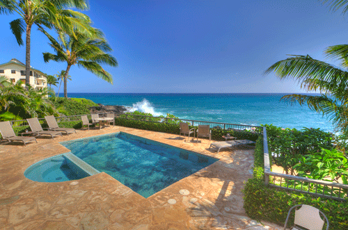 Poipu Jean And Abbott Properties Poipu Beach Vacation Al The Ultimate Home Perched On A Lava Rock Base Overlooking Sparkling Blue Pacific Ocean This 3 Bedroom Main
