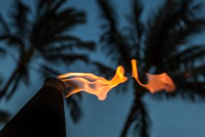 Hawaiian tiki torch 